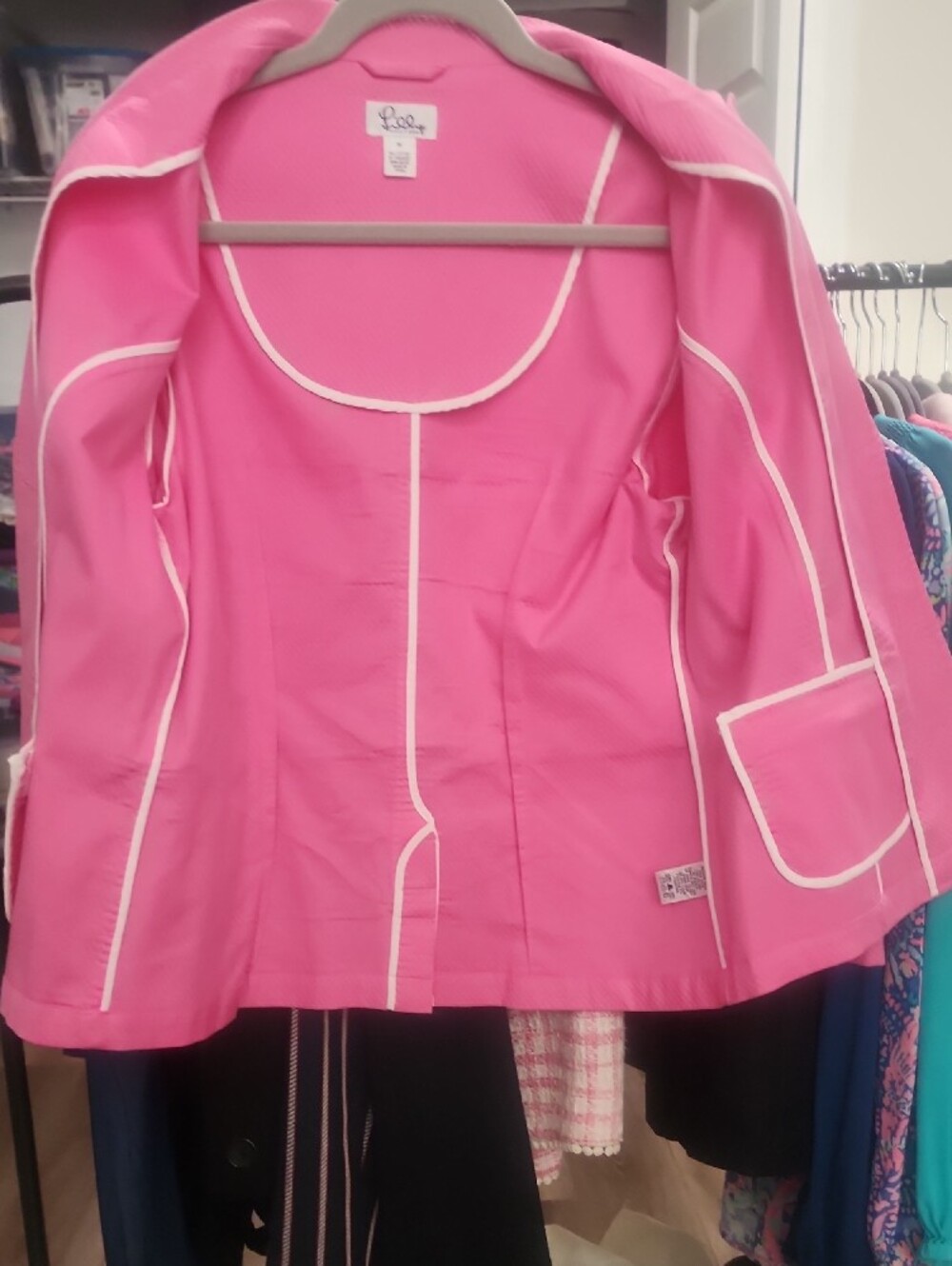 Lilly Pulitzer Hot Pink Single-Button Blazer - Picture 8 of 10